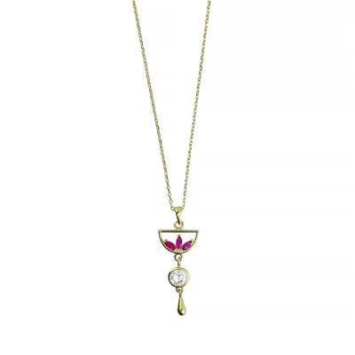 14 Ayar Altın Tasarım Kolye  -  0201306