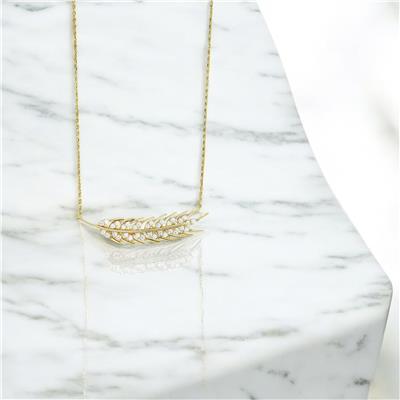 14 Ayar Altın Tasarım Kolye  -  0201307