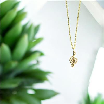 14 Ayar Altın Tasarım Kolye  -  0204035