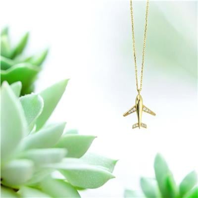 14 Ayar Altın Tasarım Kolye  -  0204037