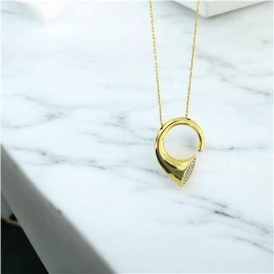 14 Ayar Altın Tasarım Kolye  -  0204323