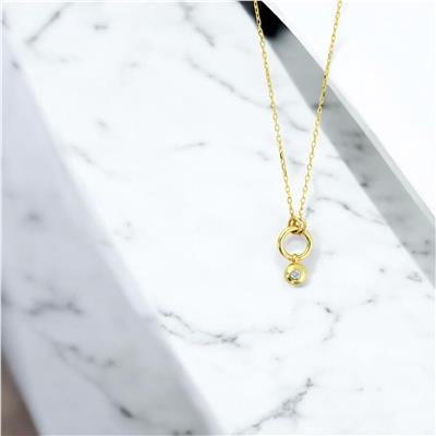 14 Ayar Altın Tasarım Kolye  -  0204342