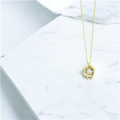 14 Ayar Altın Tasarım Kolye  -  0205066