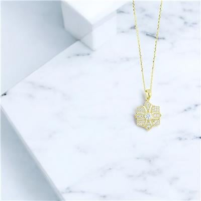 14 Ayar Altın Tasarım Kolye  -  0205068