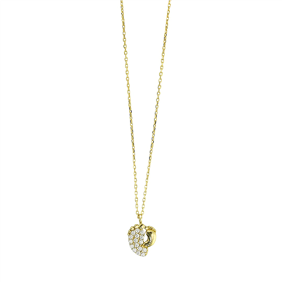 14 Ayar Altın Tasarım Kolye  -  0205489