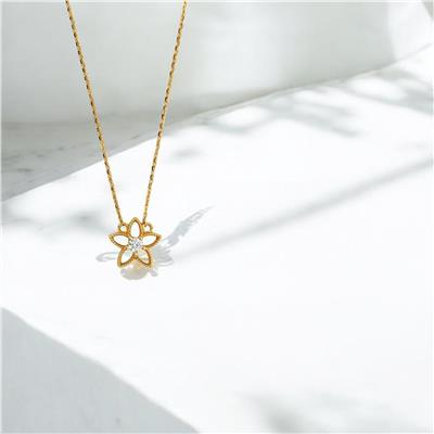 14 Ayar Altın Tasarım Kolye  -  0206130