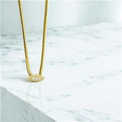 14 Ayar Altın Tasarım Kolye  -  0206155