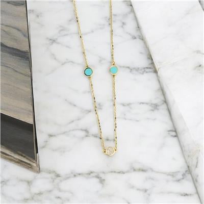 14 Ayar Altın Tasarım Kolye  -  F003679