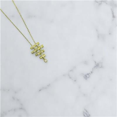 14 Ayar Altın Tasarım Kolye  -  F004750