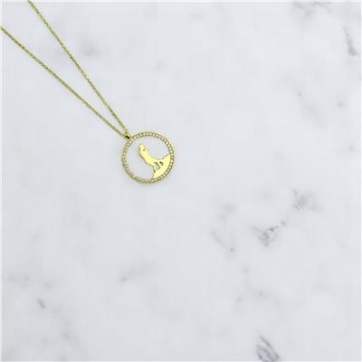 14 Ayar Altın Tasarım Kolye  -  F004754