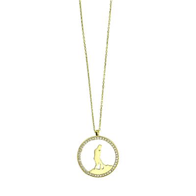 14 Ayar Altın Tasarım Kolye  -  F004754