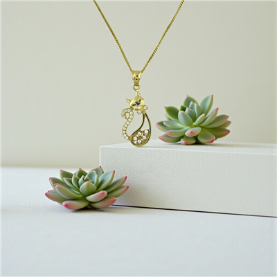 14 Ayar Altın Tasarım Kolye  -  K198259