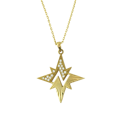 14 Ayar Altın Tasarım Kolye  -  K204740