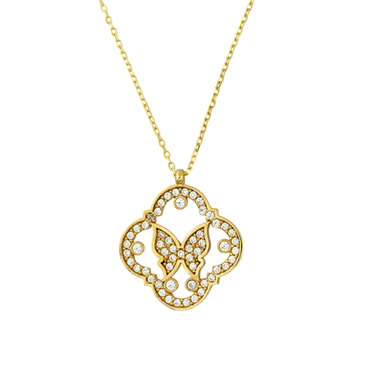 14 Ayar Altın Tasarım Kolye  -  K214938