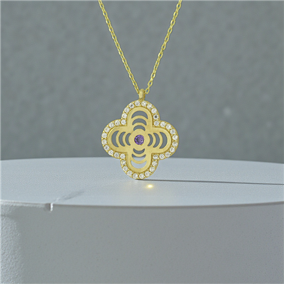 14 Ayar Altın Tasarım Kolye  -  K217933