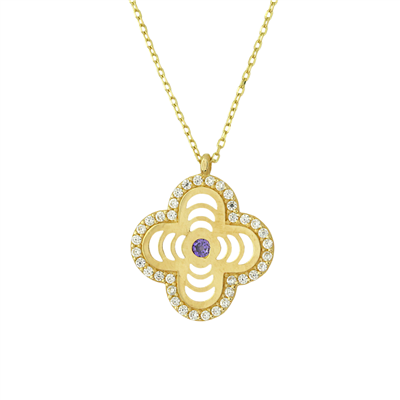 14 Ayar Altın Tasarım Kolye  -  K217933