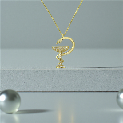 14 Ayar Altın Tasarım Kolye  -  K217981