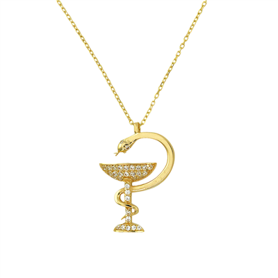 14 Ayar Altın Tasarım Kolye  -  K217981