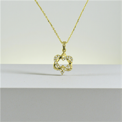 14 Ayar Altın Tasarım Kolye  -  K218423