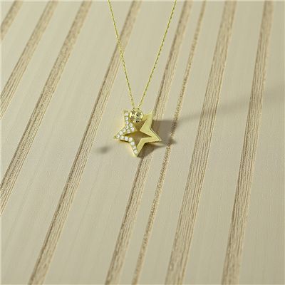 14 Ayar Altın Tasarım Kolye  -  K218462