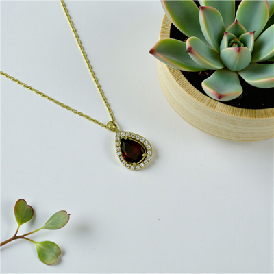 14 Ayar Altın Tasarım Kolye  -  K224462