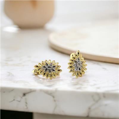 14 Ayar Altın Tasarım Küpe  -  0175678