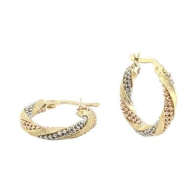 14 Ayar Altın Tasarım Küpe  -  0178827