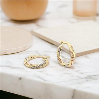 14 Ayar Altın Tasarım Küpe  -  0178827