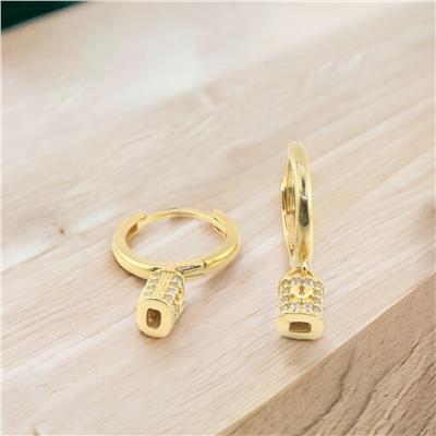 14 Ayar Altın Tasarım Küpe  -  0180295