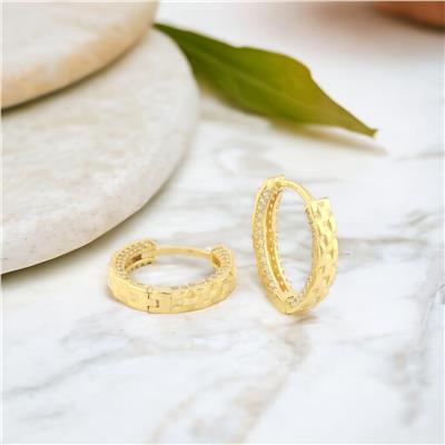 14 Ayar Altın Tasarım Küpe  -  0180434