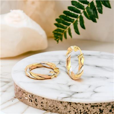 14 Ayar Altın Tasarım Küpe  -  0180502