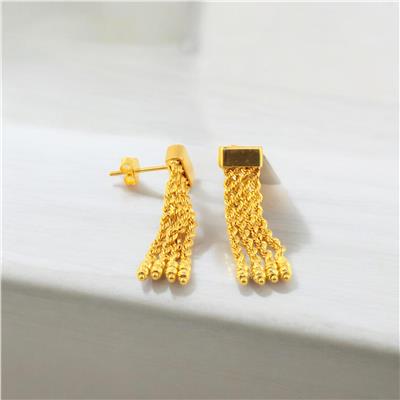 14 Ayar Altın Tasarım Küpe  -  0180805