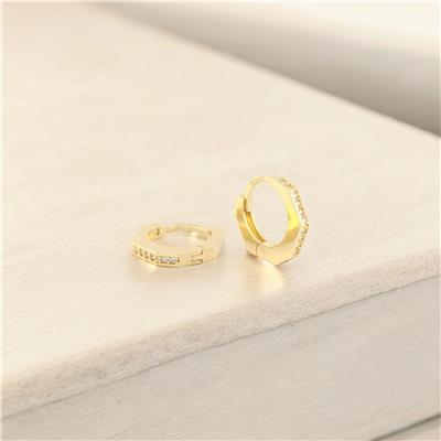 14 Ayar Altın Tasarım Küpe  -  0180811