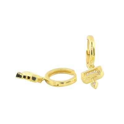 14 Ayar Altın Tasarım Küpe  -  0183074