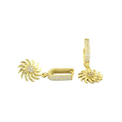 14 Ayar Altın Tasarım Küpe  -  0184176