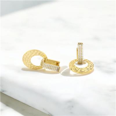 14 Ayar Altın Tasarım Küpe  -  0187837