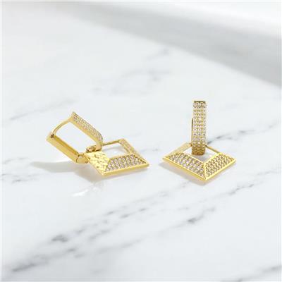 14 Ayar Altın Tasarım Küpe  -  0187838