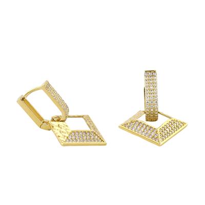 14 Ayar Altın Tasarım Küpe  -  0187838