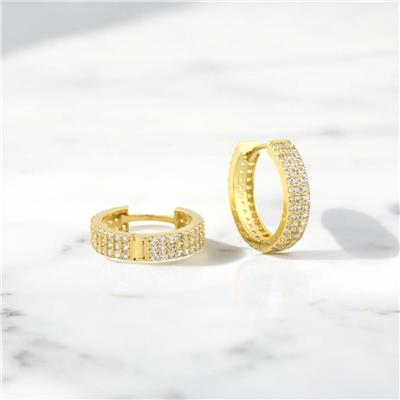 14 Ayar Altın Tasarım Küpe  -  0187840