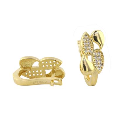 14 Ayar Altın Tasarım Küpe  -  0187846