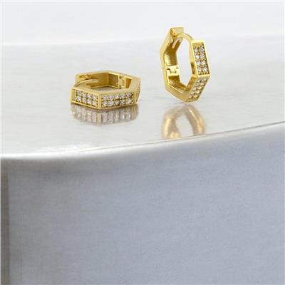 14 Ayar Altın Tasarım Küpe  -  0188053