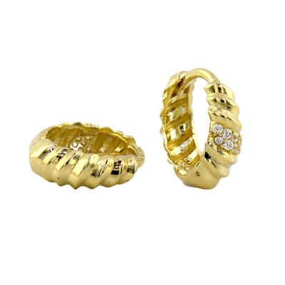 14 Ayar Altın Tasarım Küpe  -  0188055