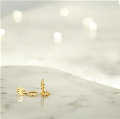 14 Ayar Altın Tasarım Küpe  -  0188090