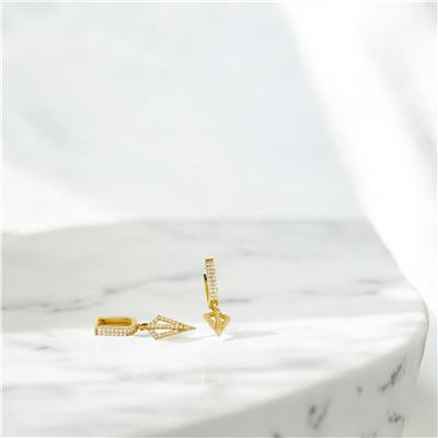 14 Ayar Altın Tasarım Küpe  -  0188092