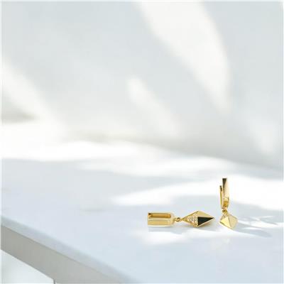 14 Ayar Altın Tasarım Küpe  -  0188093