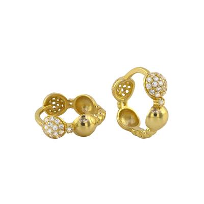 14 Ayar Altın Tasarım Küpe  -  0190694