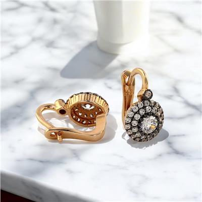 14 Ayar Altın Tasarım Küpe  -  0190847