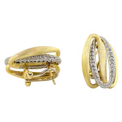 14 Ayar Altın Tasarım Küpe  -  0191076