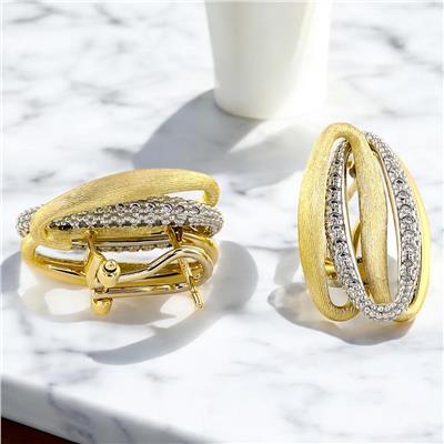 14 Ayar Altın Tasarım Küpe  -  0191076