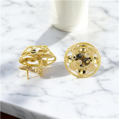 14 Ayar Altın Tasarım Küpe  -  0191093